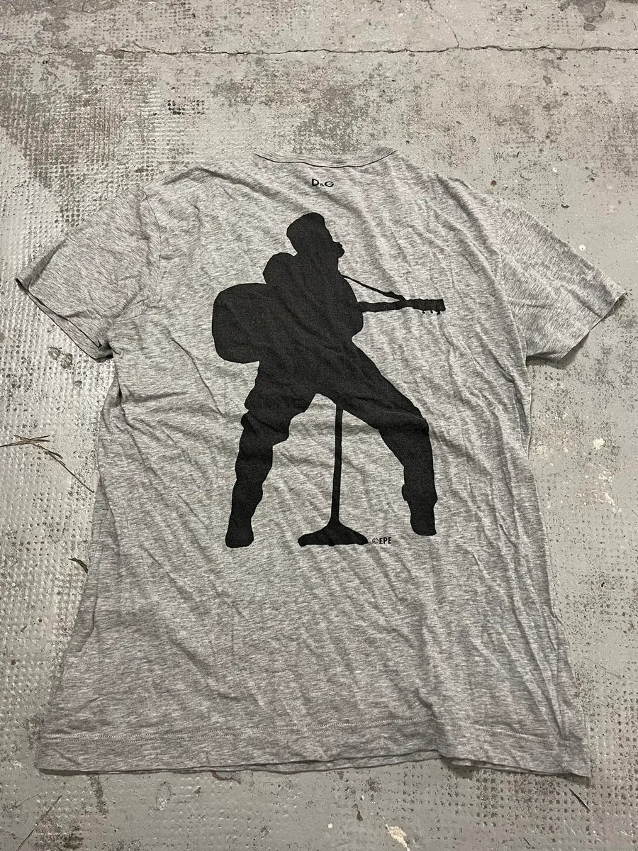 2000s Dolce & Gabbana Elvis Presley Grey T-Shirt Rpgcbeg 6