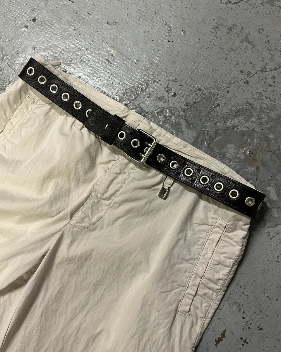 2000s Dolce & Gabbana Eyled Brown Leather Belt KawJJzV 0