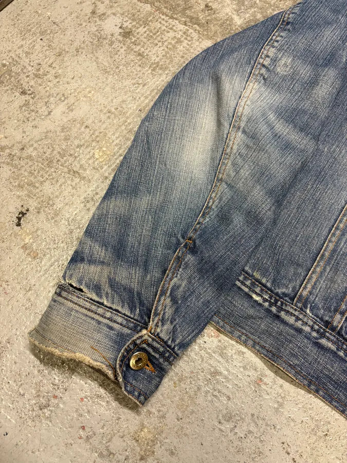 2000s Dolce & Gabbana Faded Blue Denim Jacket NBXgDYH 5