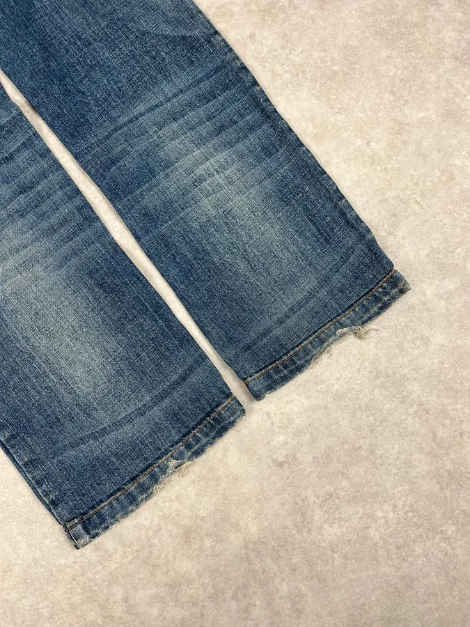 2000s Dolce & Gabbana Faded Blue Denim Jeans wTMrlgb 7