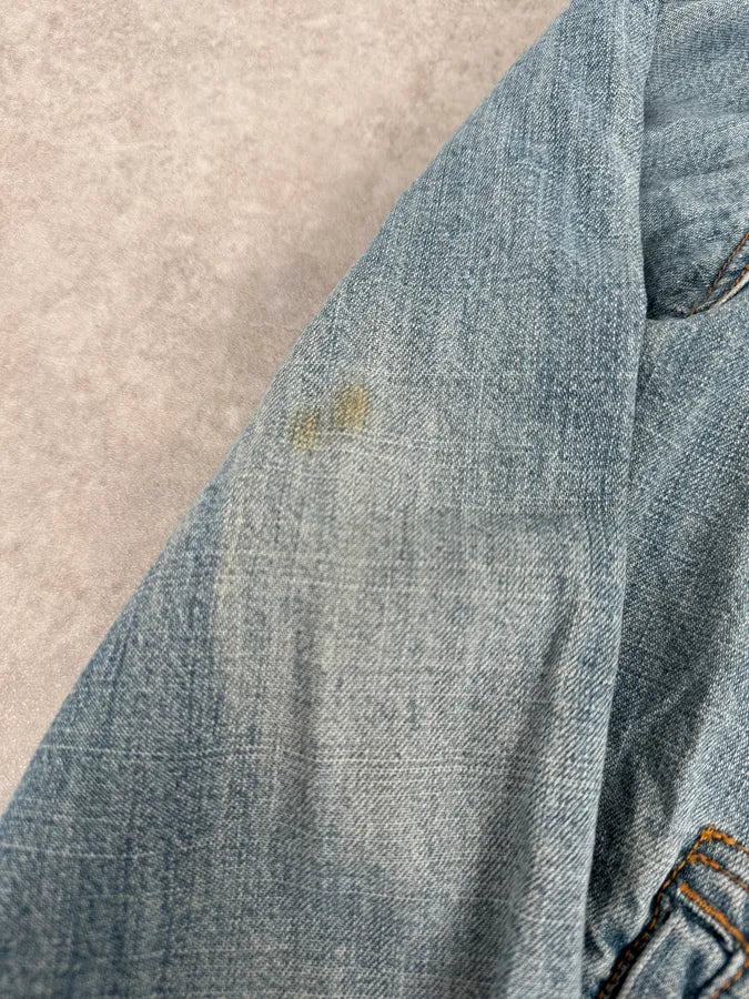 2000s Dolce & Gabbana Faded Blue Denim Zip-Up Jacket mNYkdfR 7