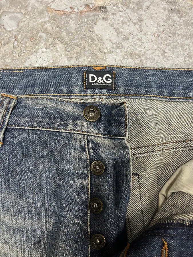 2000s Dolce & Gabbana Faded Distressed Denim Jeans (M/L) kywLjBM 10