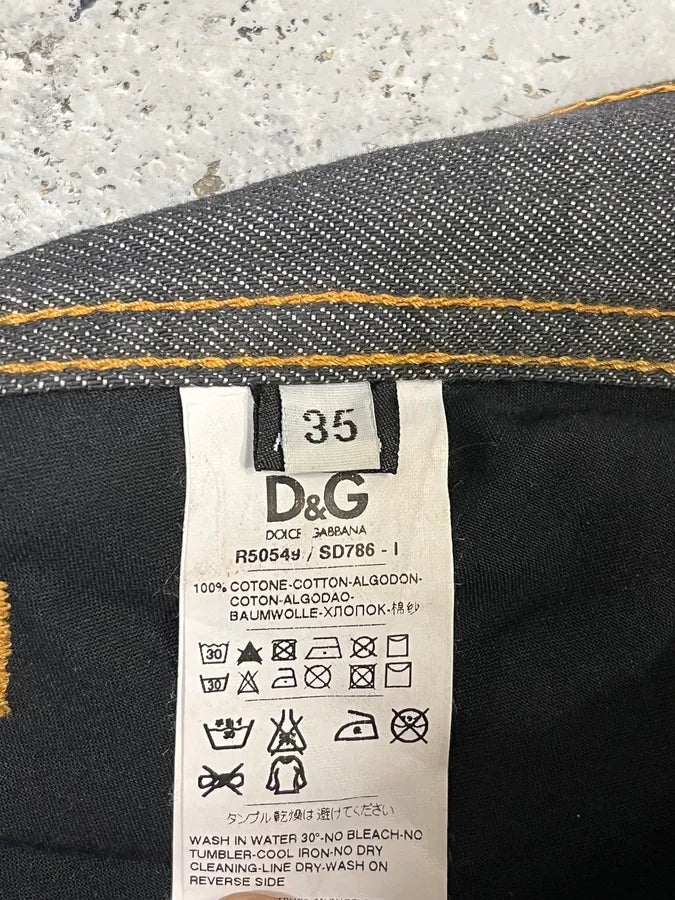 2000s Dolce & Gabbana Faded Large Denim Jeans pHrxZDB 8