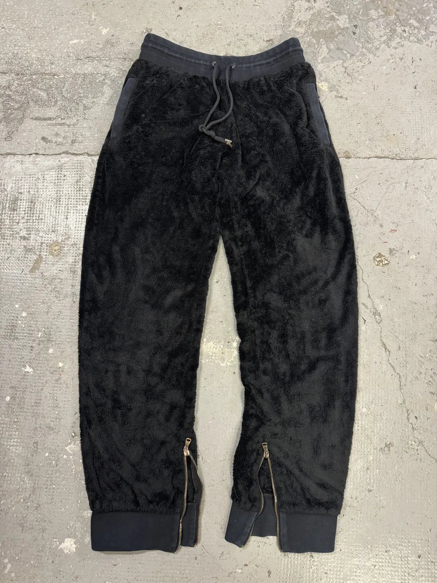 2000s Dolce & Gabbana Fleece Black Plushed Jogger IGfjbOT 0