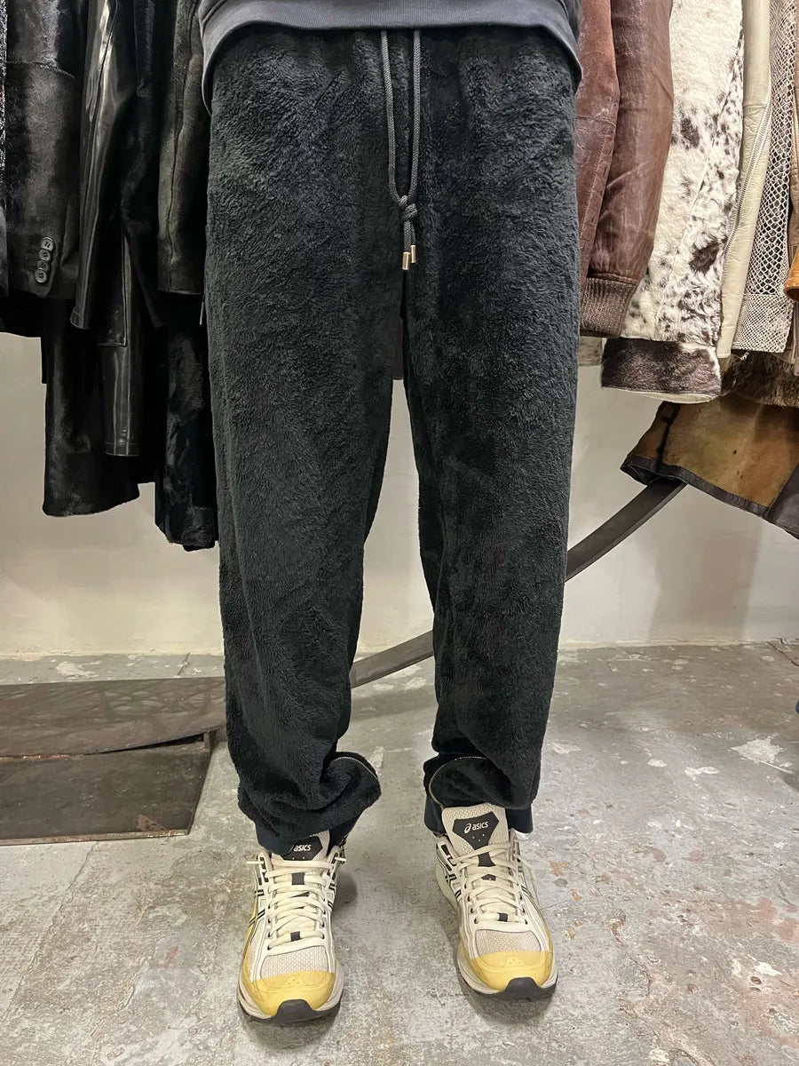 2000s Dolce & Gabbana Fleece Black Plushed Jogger (M) IGfjbOT 1