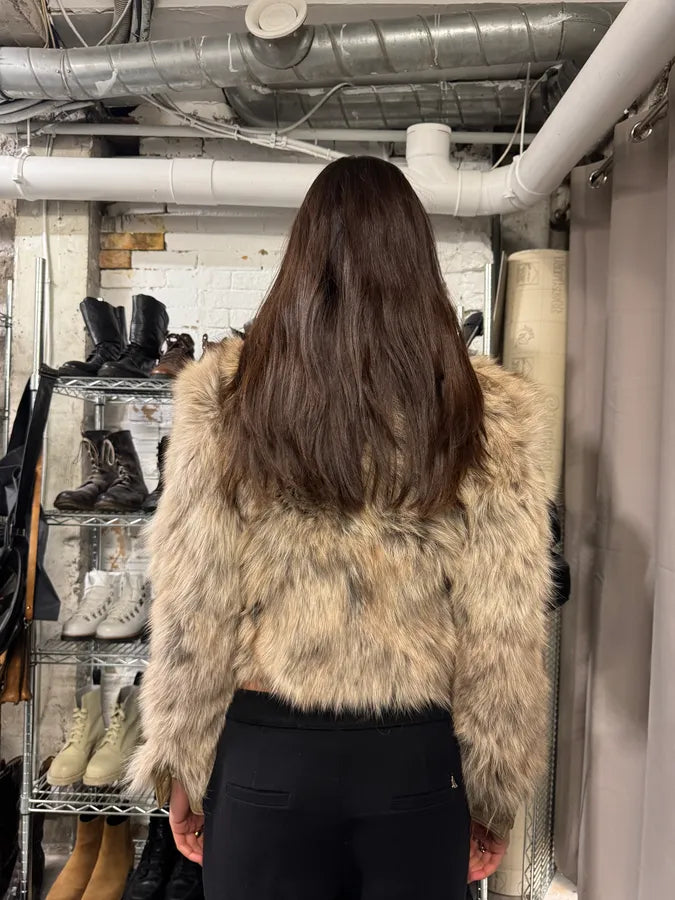 2000s Dolce & Gabbana Fox Fur Leather Jacket (S) 5