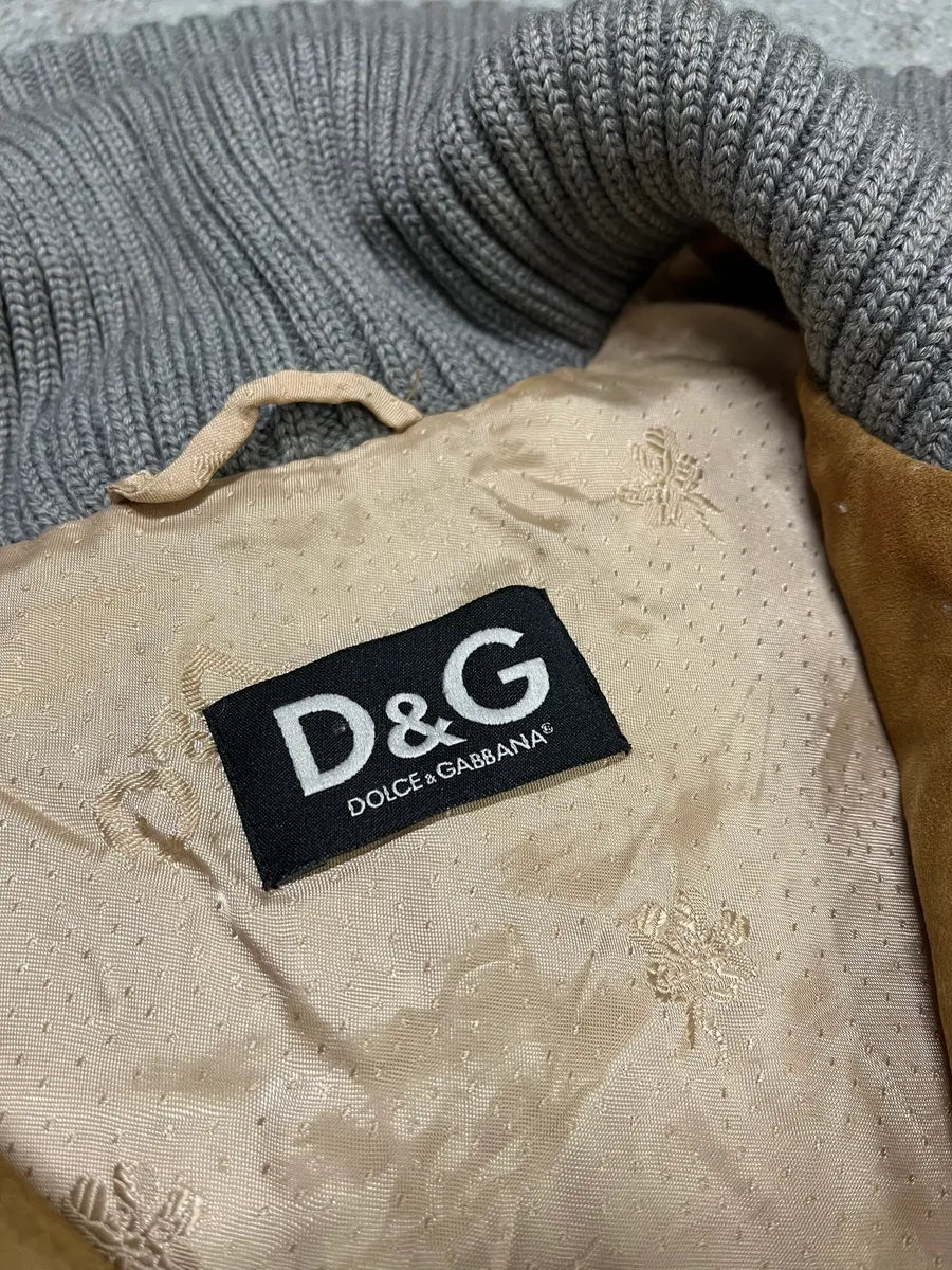 2000s Dolce & Gabbana Fox Fur Leather Jacket (S) 11