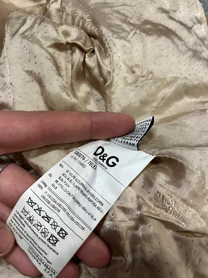 2000s Dolce & Gabbana Fox Fur Leather Jacket (S) 9