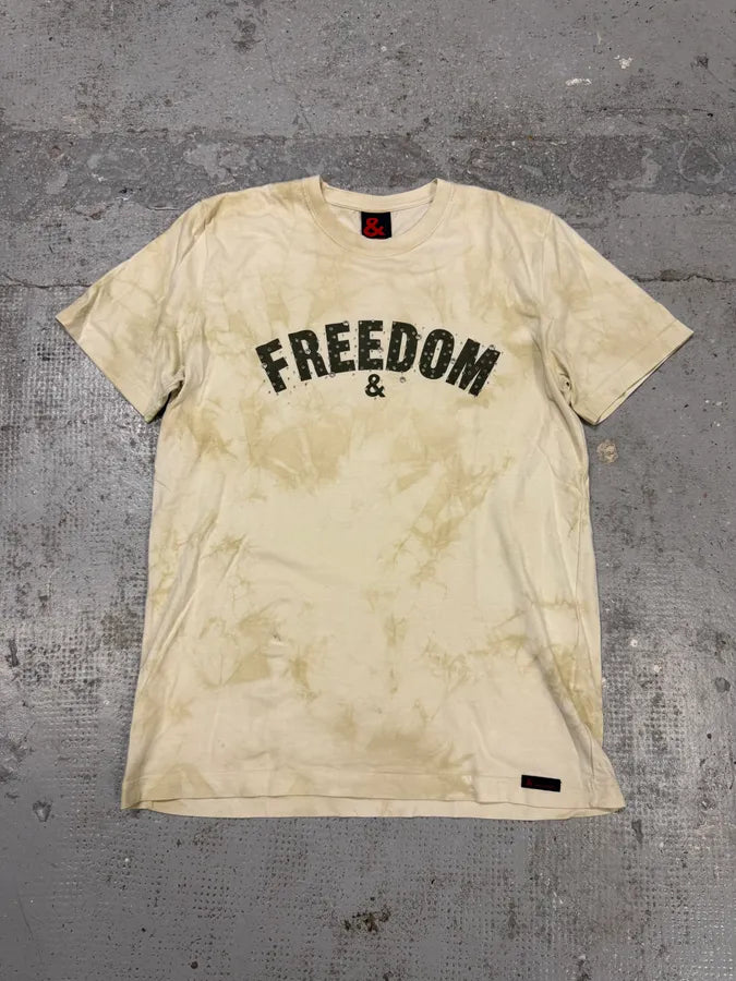 2000s Dolce & Gabbana Freedom Beige T-Shirt QnxNgVf 0