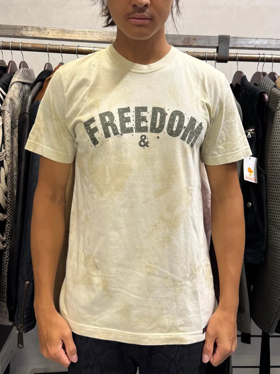 2000s Dolce & Gabbana Freedom Beige T-Shirt QnxNgVf 1