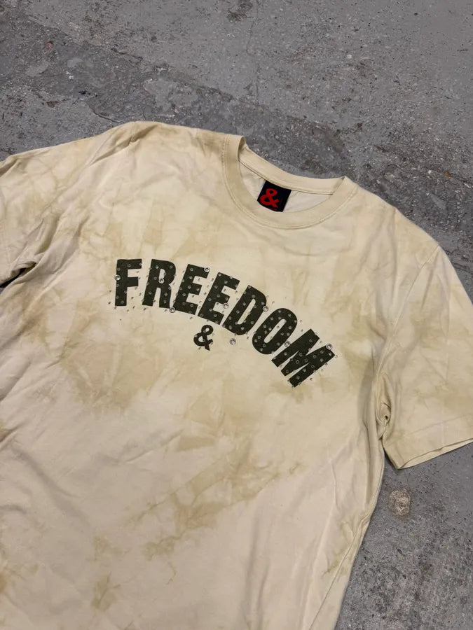 2000s Dolce & Gabbana Freedom Beige T-Shirt QnxNgVf 3