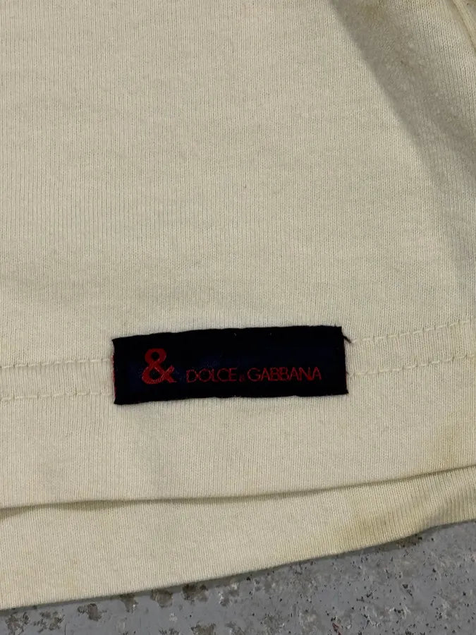 2000s Dolce & Gabbana Freedom Beige T-Shirt QnxNgVf 4