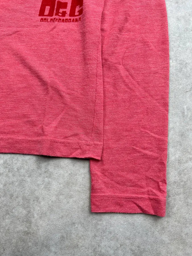 SS2006 Dolce & Gabbana Pink Graphic Button-Up Henley omLucjR 7