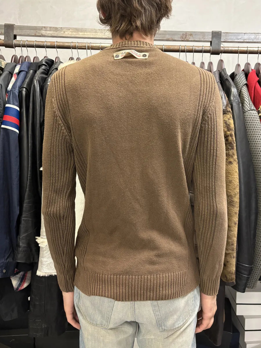 2000s Dolce & Gabbana Funky Brown & Red Sweater CvaKYsn 1