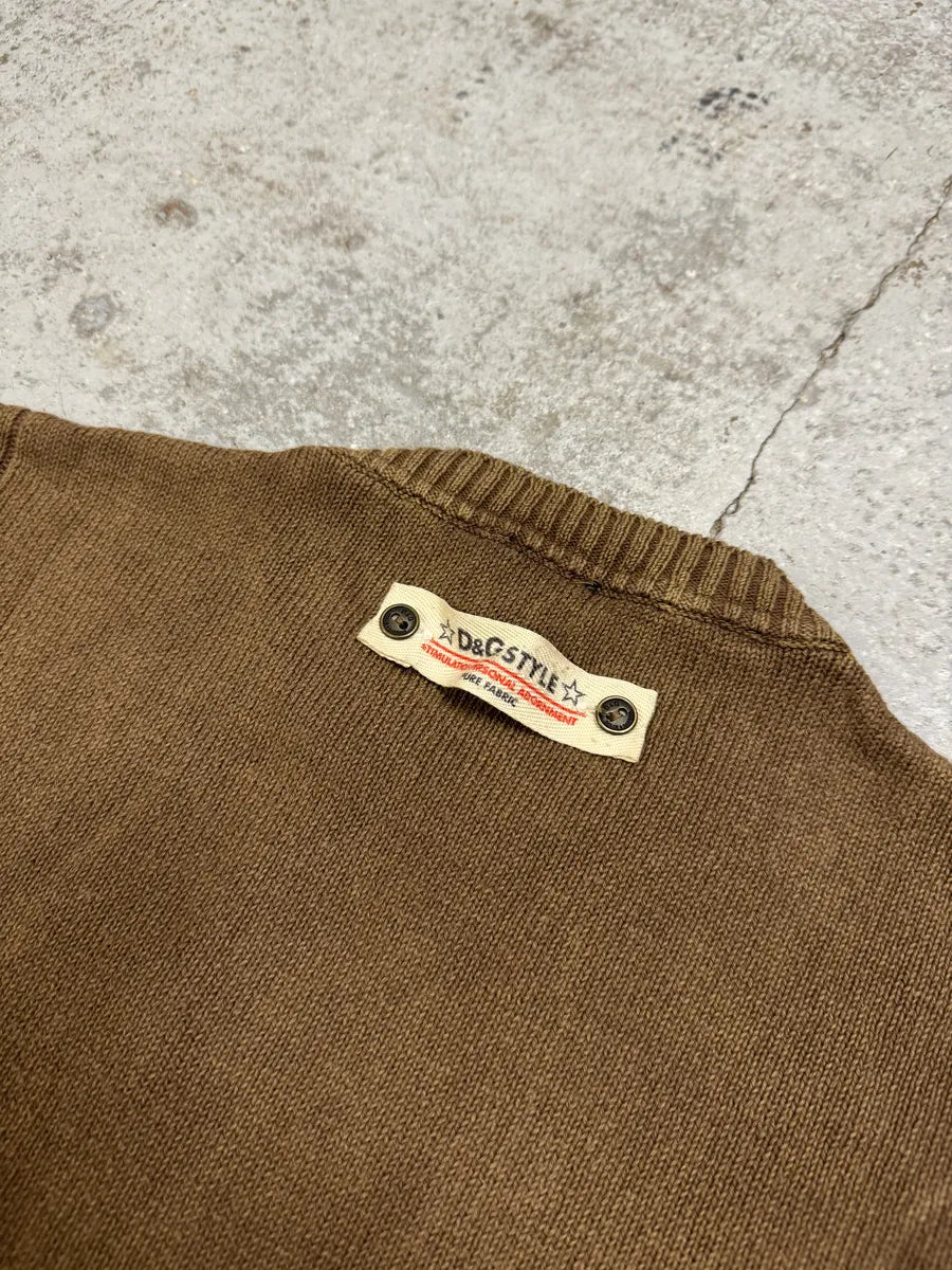 2000s Dolce & Gabbana Funky Brown & Red Sweater CvaKYsn 3