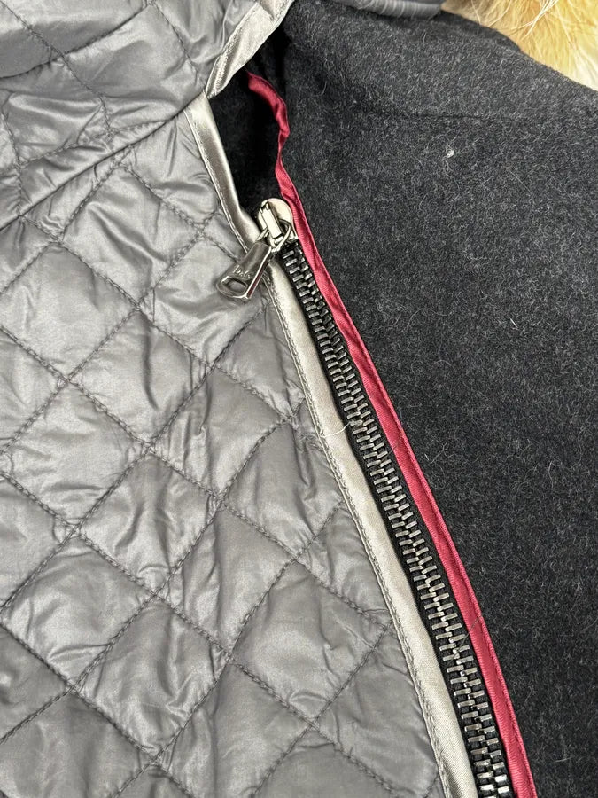 2000s Dolce & Gabbana Fur Hood Grey Jacket pxllmUz 11