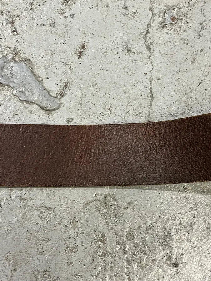 2000s Dolce & Gabbana Futuristic Golden & Silver Buckle Brown Leather Belt sLBhHRW 7