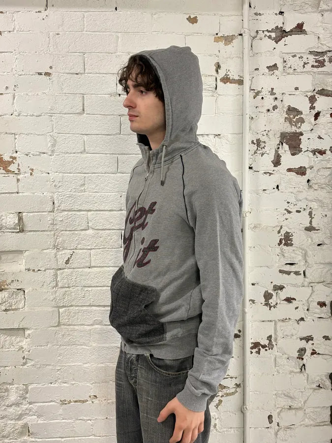 2000s Dolce & Gabbana Get It Grey Zip-up Hoodie VxbphXN 2
