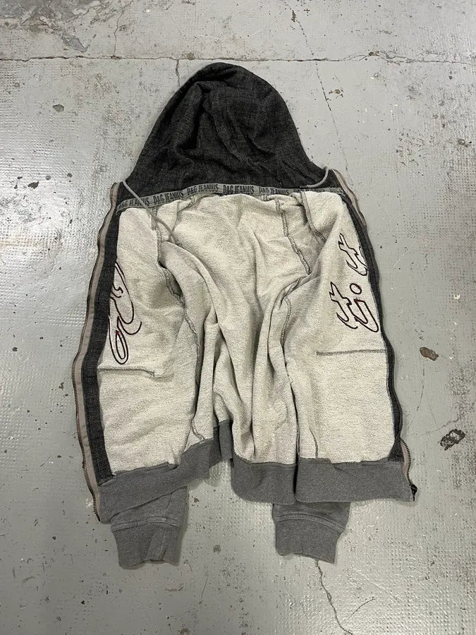 2000s Dolce & Gabbana Get It Grey Zip-up Hoodie VxbphXN 7