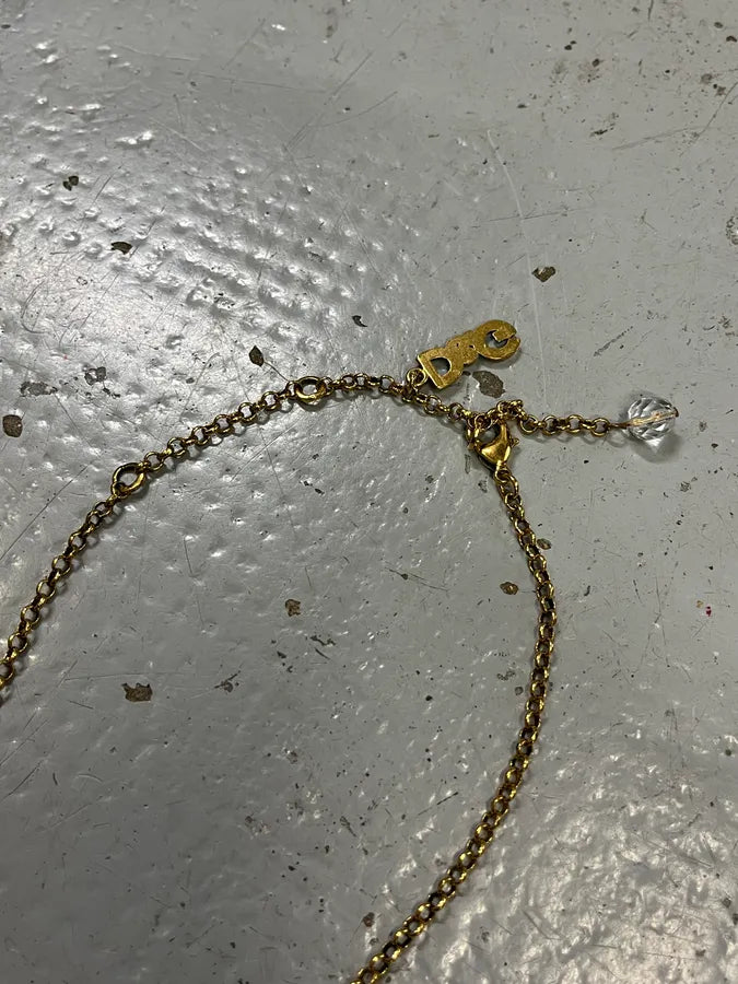 2000s Dolce & Gabbana Gold Metal Pendant Charm Necklace lzotAZz 6