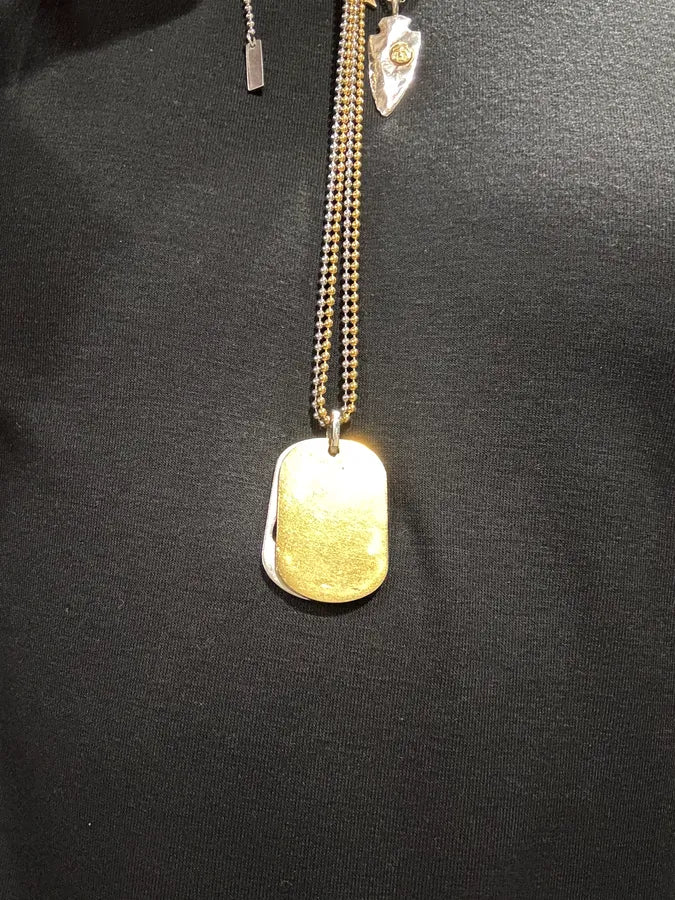 2000s Dolce & Gabbana Golden & Silver Dog Tags Necklace CxWbCKf 3