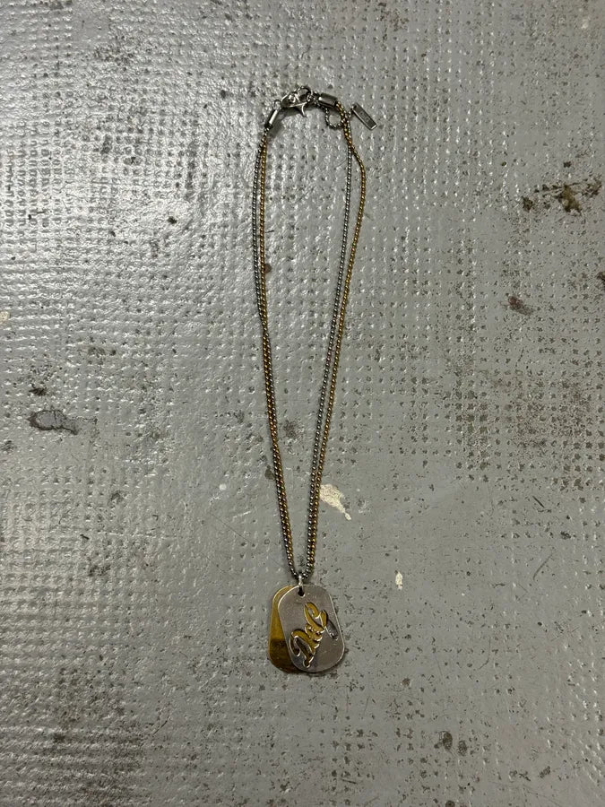 2000s Dolce & Gabbana Golden & Silver Dog Tags Necklace CxWbCKf 4