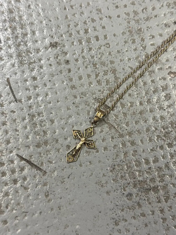 2000s Dolce & Gabbana Golden Cross Necklace tUFmUYG 3
