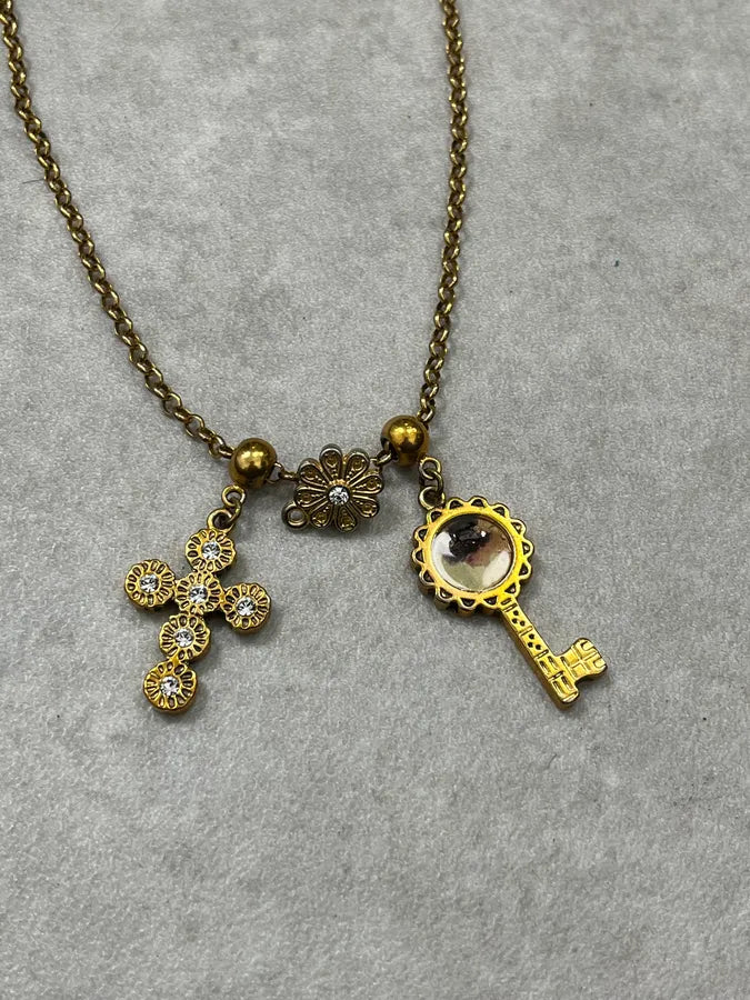 2000s Dolce & Gabbana Golden KeyChain Multi-Pendant Necklace tqHghDl 3