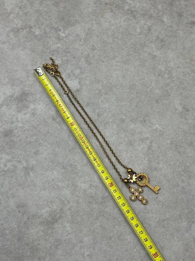2000s Dolce & Gabbana Golden KeyChain Multi-Pendant Necklace tqHghDl 5