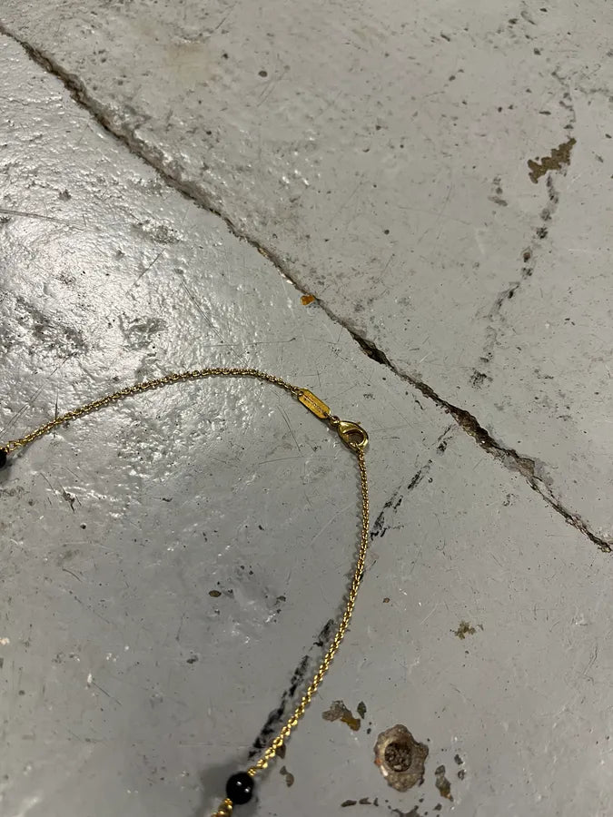 2000s Dolce & Gabbana Golden Rosary Black Pearls Necklace SICInPt 4