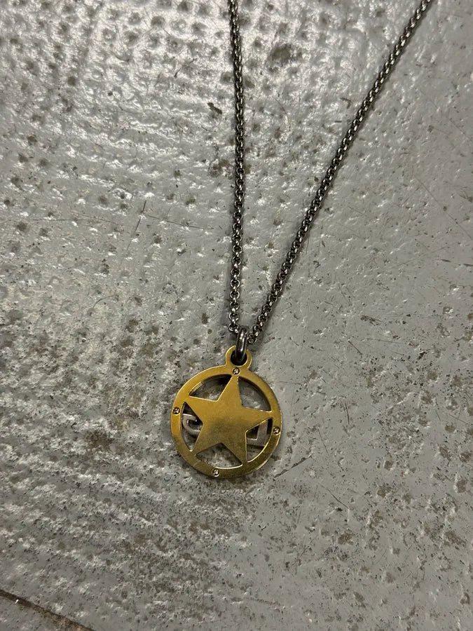 2000s Dolce & Gabbana Golden Star Necklace xqcVBZg 4
