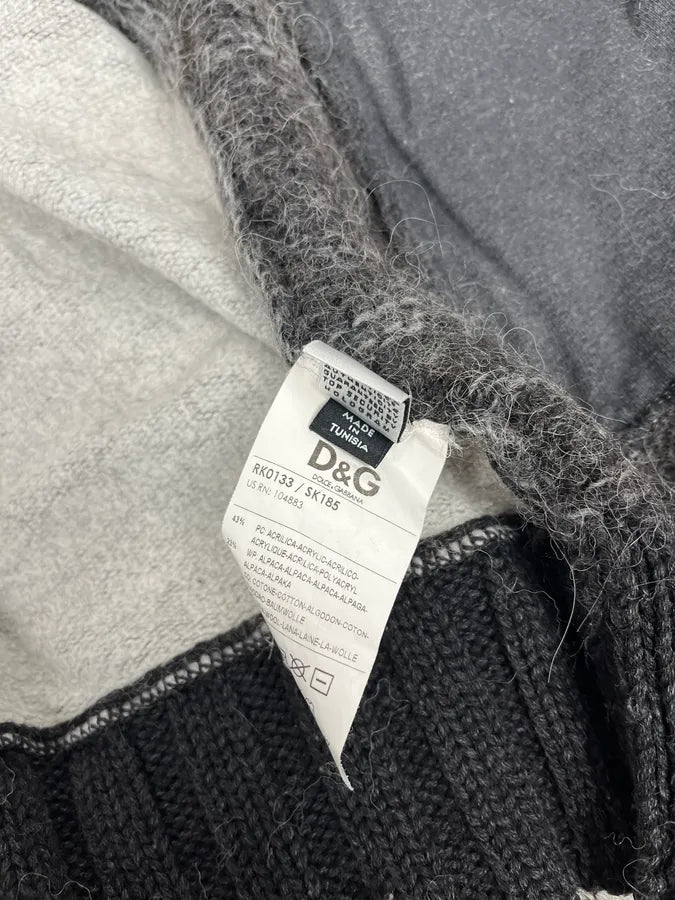 2000s Dolce & Gabbana Gradient Grey Wool Zip-Up Sweater VlxmSAg 11