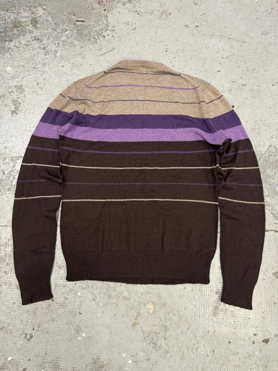 2000s Dolce & Gabbana Gradient Striped Purple & Brown Sweater nyNJCPd 3