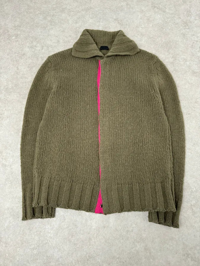 2000s Dolce & Gabbana Green & Pink Wool Buttoned Sweater ylJrWSe 0