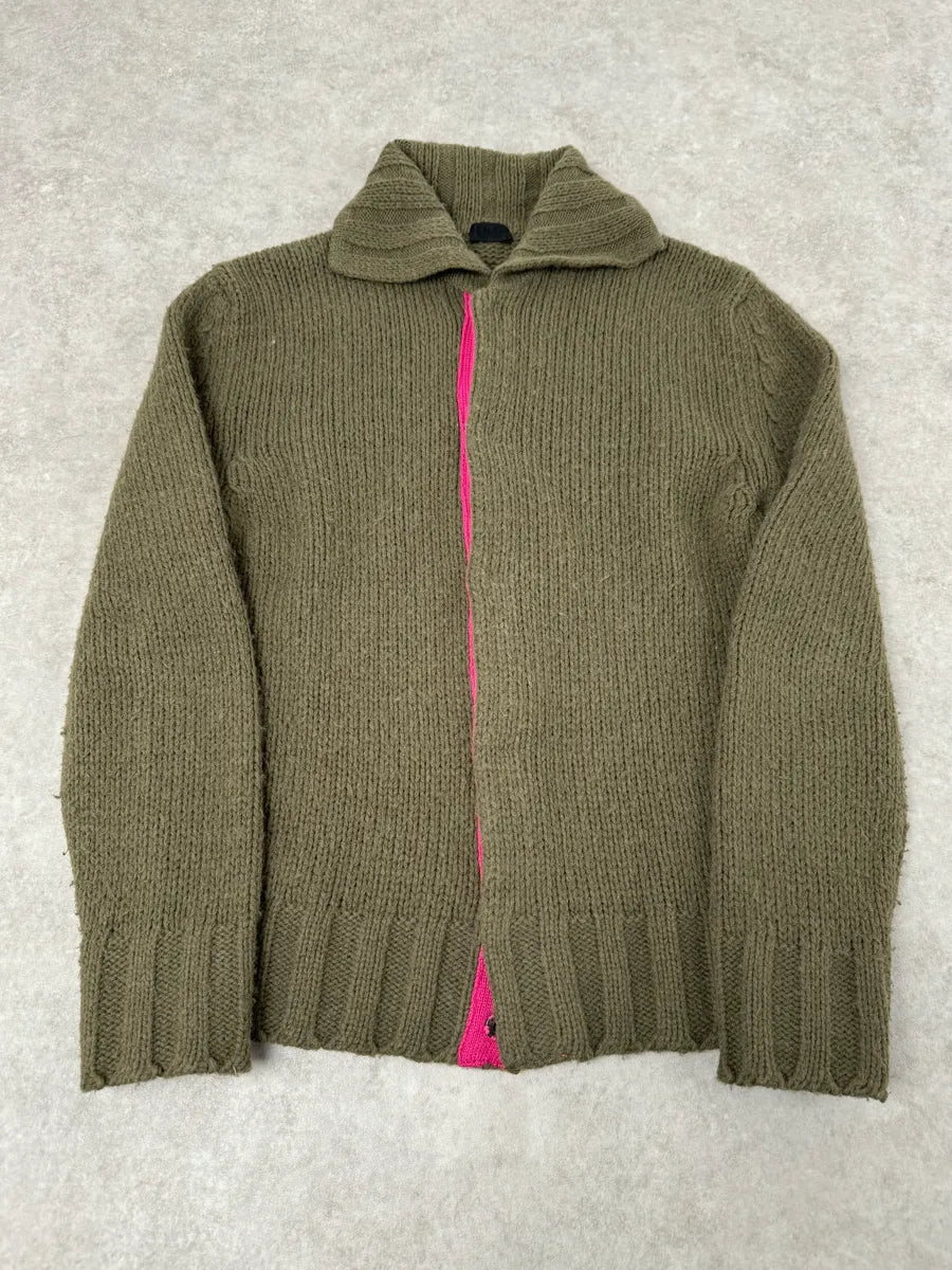 2000s Dolce & Gabbana Green & Pink Wool Buttoned Sweater ylJrWSe 3