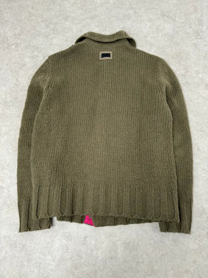 2000s Dolce & Gabbana Green & Pink Wool Buttoned Sweater ylJrWSe 6