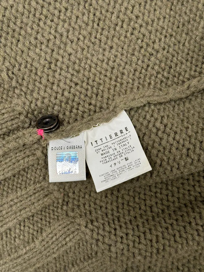 2000s Dolce & Gabbana Green & Pink Wool Buttoned Sweater ylJrWSe 9