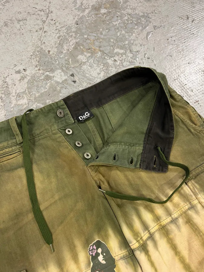 2000s Dolce & Gabbana Green Beach Babes Cozy Large Shorts (M) RhRtUfC 12