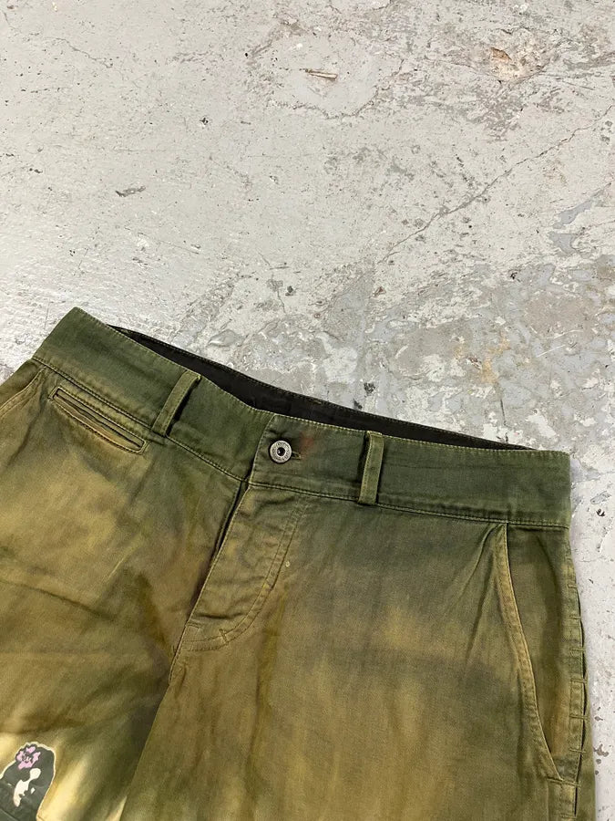 2000s Dolce & Gabbana Green Beach Babes Cozy Large Shorts (M) RhRtUfC 6