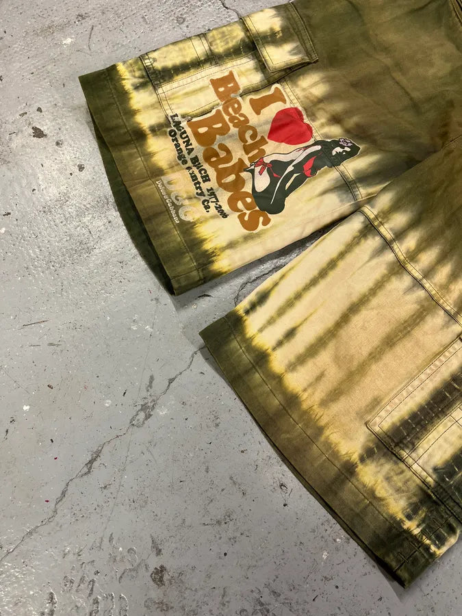 2000s Dolce & Gabbana Green Beach Babes Cozy Large Shorts (M) RhRtUfC 7