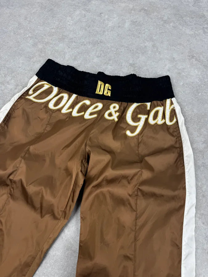 AW2005 Dolce & Gabbana Green Nylon Boxing Track Pants ibiZmhM 5