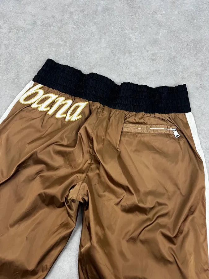 AW2005 Dolce & Gabbana Green Nylon Boxing Track Pants ibiZmhM 6