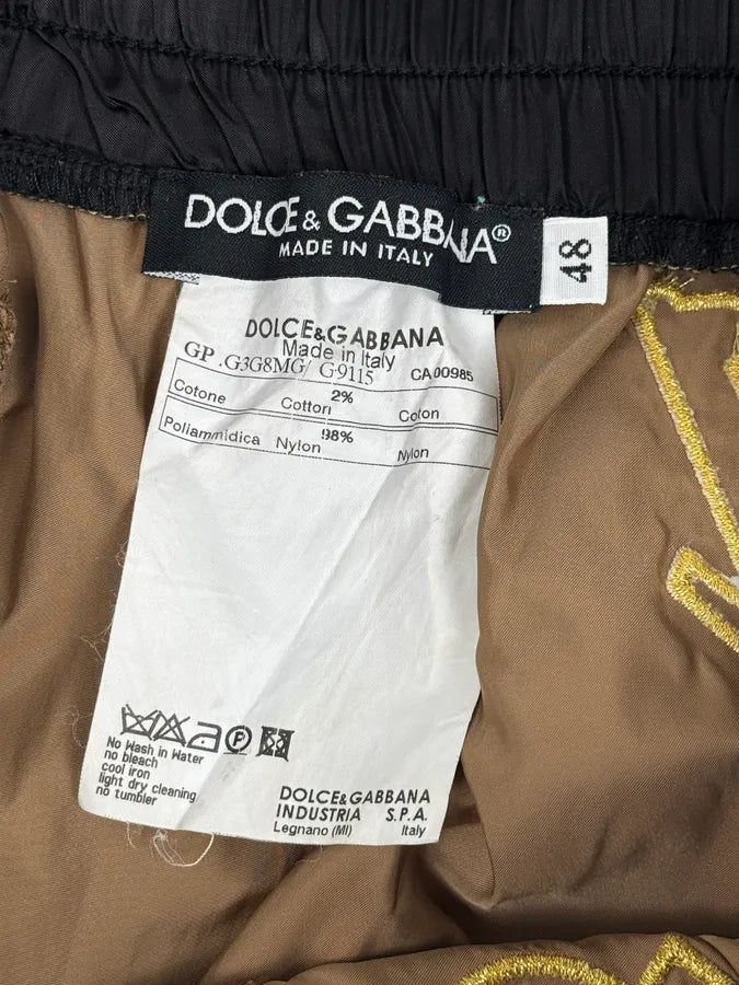 AW2005 Dolce & Gabbana Green Nylon Boxing Track Pants ibiZmhM 11
