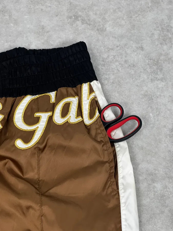 AW2005 Dolce & Gabbana Green Nylon Boxing Track Pants ibiZmhM 7