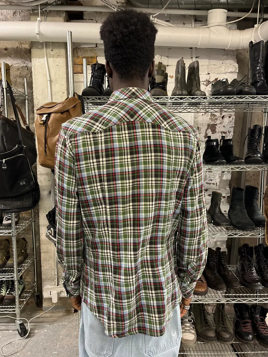 2000s Dolce & Gabbana Green Checkered Shirt jjNLKbG 1