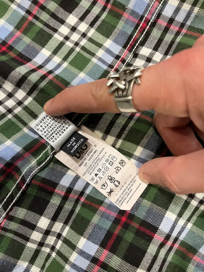 2000s Dolce & Gabbana Green Checkered Shirt jjNLKbG 10