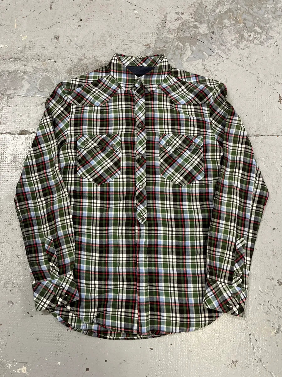 2000s Dolce & Gabbana Green Checkered Shirt jjNLKbG 2