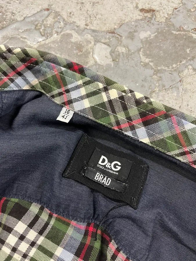 2000s Dolce & Gabbana Green Checkered Shirt jjNLKbG 8