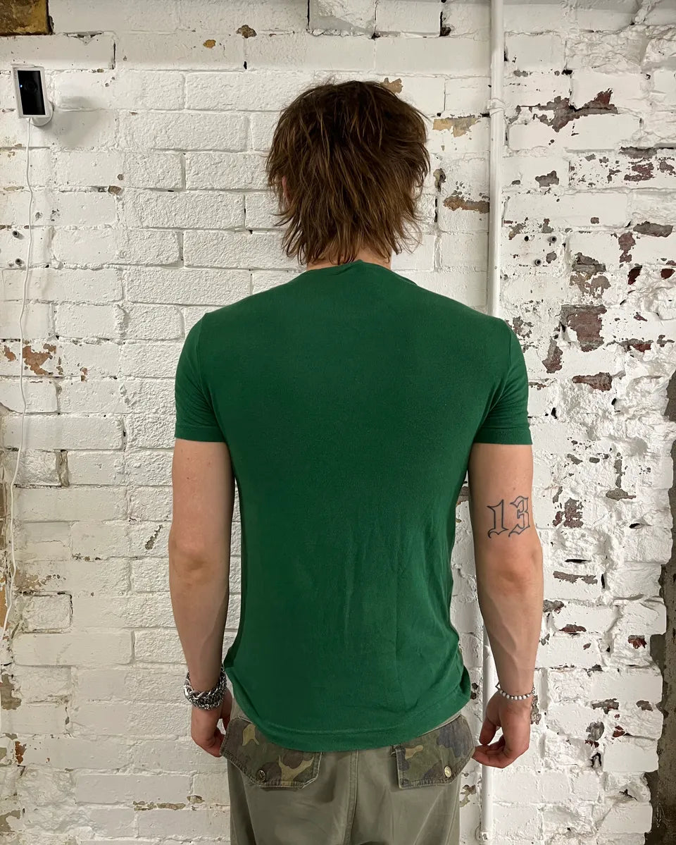 2000s Dolce & Gabbana Green Let them Spy T-Shirt LNHHrHT 1
