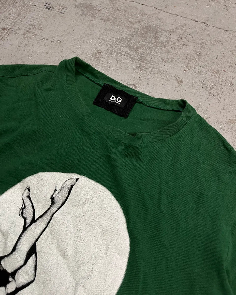 2000s Dolce & Gabbana Green Let them Spy T-Shirt LNHHrHT 4